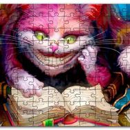 Cakapuzzle Gülümseyen Kedi Alice Harikalar Diyarı Görsel Mdf 1000 Parça Puzzle