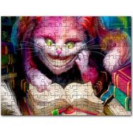 Cakapuzzle Gülümseyen Kedi Alice Harikalar Diyarı Görsel Mdf 120 Parça Puzzle