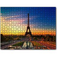 Cakapuzzle Günbatımı Eyfel Kulesi ve Bulutlu Gökler Mdf 1000 Parça Puzzle