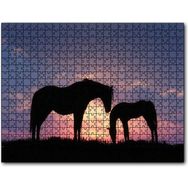 Cakapuzzle Günbatımı Iki At Silüeti 255 Parça Puzzle