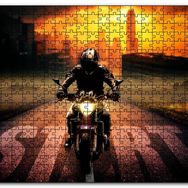 Cakapuzzle Günbatımı Motorsiklet Gökdelenler Start Mdf 255 Parça Puzzle