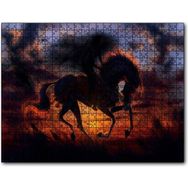 Cakapuzzle Günbatımı Şeytan ve Atı Mdf 1000 Parça Puzzle