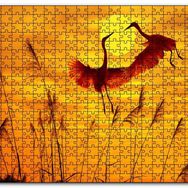 Cakapuzzle Günbatımında Balıkçılların Dansı Mdf 120 Parça Puzzle