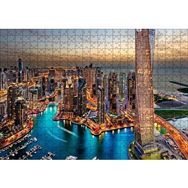 Cakapuzzle Günbatımında Gökdelenler ve Şehir Işıkları Yapboz MDF Puzzle