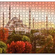 Cakapuzzle Günbatımında İstanbul Camisi Sonbahar Renkleri Mdf 255 Parça Puzzle