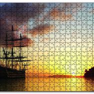 Cakapuzzle Günbatımında Kalyon Ahşap 255 Parça Puzzle