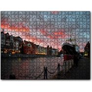 Cakapuzzle Günbatımında Kanal Binalar ve Gemi Mdf 255 Parça Puzzle