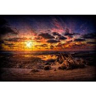 Cakapuzzle Günbatımında Kuşlar ve Bulutlar 120 Parça Ahşap Puzzle