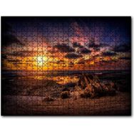 Cakapuzzle Günbatımında Kuşlar ve Bulutlar Mdf 500 Parça Puzzle