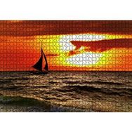 Cakapuzzle Günbatımında Yelkenli Silüeti 1000 Parça Puzzle