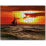 Cakapuzzle Günbatımında Yelkenli Silüeti 500 Parça Puzzle