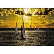 Cakapuzzle Günbatımında Yelkenliler 120 Parça Ahşap Puzzle