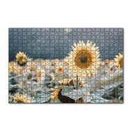 Cakapuzzle Günebakan Çiçeği Flu Arkaplan 120 Parça Ahşap Puzzle