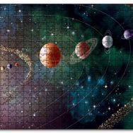 Cakapuzzle Güneş Sistemi ve Yörüngede Gezegenler Mdf 120 Parça Puzzle