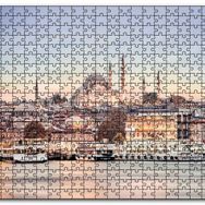 Cakapuzzle Haliçte Vapurlar ve Arkada Camiler Mdf 120 Parça Puzzle