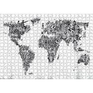 Cakapuzzle Halklardan Oluşan Dünya Haritası 120 Parça Ahşap Puzzle