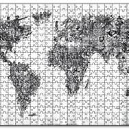 Cakapuzzle Halklardan Oluşan Dünya Haritası Mdf 500 Parça Puzzle