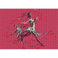 Cakapuzzle Hareketli Balerin Djital Sanat Resmi 120 Parça Ahşap Puzzle
