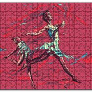 Cakapuzzle Hareketli Balerin Djital Sanat Resmi Mdf 120 Parça Puzzle