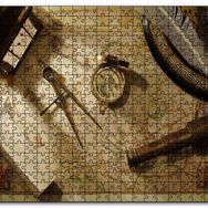 Cakapuzzle Harita ve Denizcilik Navigasyon Araçları Görseli Mdf 500 Parça Puzzle