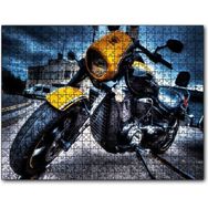 Cakapuzzle Harley Davidson Sarı Siyah Cruiser Motorsiklet Mdf 1000 Parça Puzzle