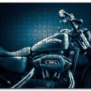 Cakapuzzle Harley Davidson Siyah Klasik Karanlık Mod Mdf 1000 Parça Puzzle