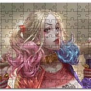Cakapuzzle Harley Quinn ve Beyzbol Sopası Karikatürize Mdf 255 Parça Puzzle