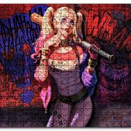Cakapuzzle Harley Quinn ve Beyzbol Sopası Mdf 1000 Parça Puzzle