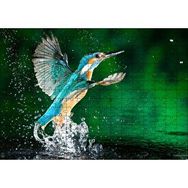 Cakapuzzle Havalanan Sinekkuşu ve Su Damlacıkları 120 Parça Ahşap Puzzle