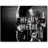 Cakapuzzle Heavy Metal Kurukafalar Metal Arkaplan 255 Parça Puzzle