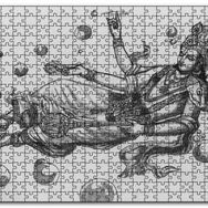 Cakapuzzle Hindu Tanrısı Vishnu Karakalem Mdf 120 Parça Puzzle