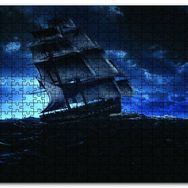 Cakapuzzle Hırçın Dalgalarda Yelkenli Gemi Mdf 120 Parça Puzzle