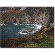 Cakapuzzle Hırçın Deniz ve Koyun Sonunda Kayalıklar Mdf 1000 Parça Puzzle