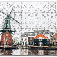 Cakapuzzle Hollanda Yeldeğirmeni ve Şirin Kasaba Mdf 120 Parça Puzzle