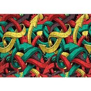 Cakapuzzle İç İçe Geşmiş Renkli Oklar Görseli 120 Parça Ahşap Puzzle