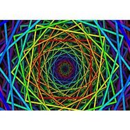 Cakapuzzle İçiçe Sarmal Renkli Kareler 120 Parça Ahşap Puzzle