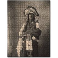 Cakapuzzle İhtiyar Kızılderili Siyah Beyaz Fotoğraf 255 Parça Puzzle