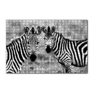 Cakapuzzle İki Sevimli Zebra Görseli 120 Parça Ahşap Puzzle