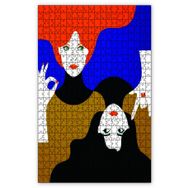 Cakapuzzle İllustration İkiz Kadınlar Ahşap 500 Parça Puzzle