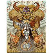 Cakapuzzle Ilütirasyon Üç Gözlü Canavar Melek Şovalye Mdf 500 Parça Puzzle