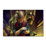 Cakapuzzle İncil Okuyan Küçük Kız ve Çiçekler 120 Parça Ahşap Puzzle