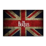 Cakapuzzle İngiliz Bayrağı Üzerinde The Beatles 120 Parça Ahşap Puzzle