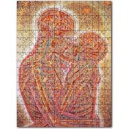 Cakapuzzle Insan Anatomisi Öpüşen Çift Sanat Görseli Mdf 1000 Parça Puzzle
