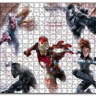 Cakapuzzle Iron Man Black Widow Falcon Black Ahşap 255 Parça Puzzle