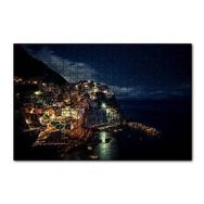 Cakapuzzle İtalya Manarola Sahil Kasabası Gece Manzarası 120 Parça Ahşap Puzzle