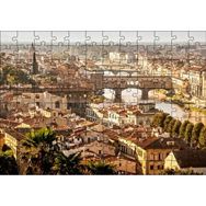 Cakapuzzle İtalya Şehir Köprüler ve Nehir Manzarası 120 Parça Ahşap Puzzle