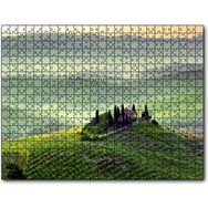Cakapuzzle Italya Toscano Tepedeki Ev ve Dağlar 1000 Parça Puzzle