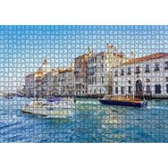 Cakapuzzle İtalya Venedik Binalar ve Kanalda Tekneler 120 Parça Ahşap Puzzle