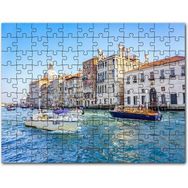 Cakapuzzle Italya Venedik Binalar ve Kanalda Tekneler 500 Parça Puzzle