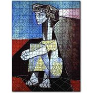 Cakapuzzle Jacqueline Kneeling 1954 By Picasso Ahşap 1000 Parça Puzzle
